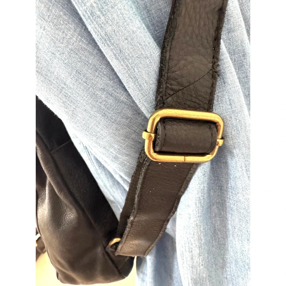 American Leather Co Liberty Black Leather Backpack Bag Purse‎ Classic